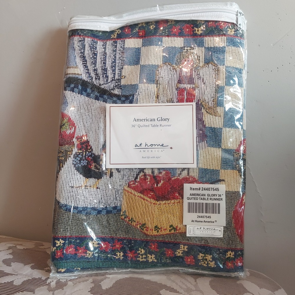 At Home America American Glory 36" Quilted Table Runner Cotton Tapestry 24407545